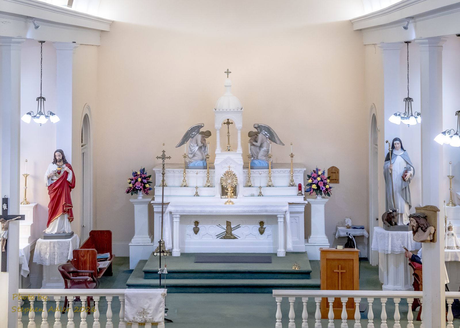 The high altar of St. Bridget Catholic Church