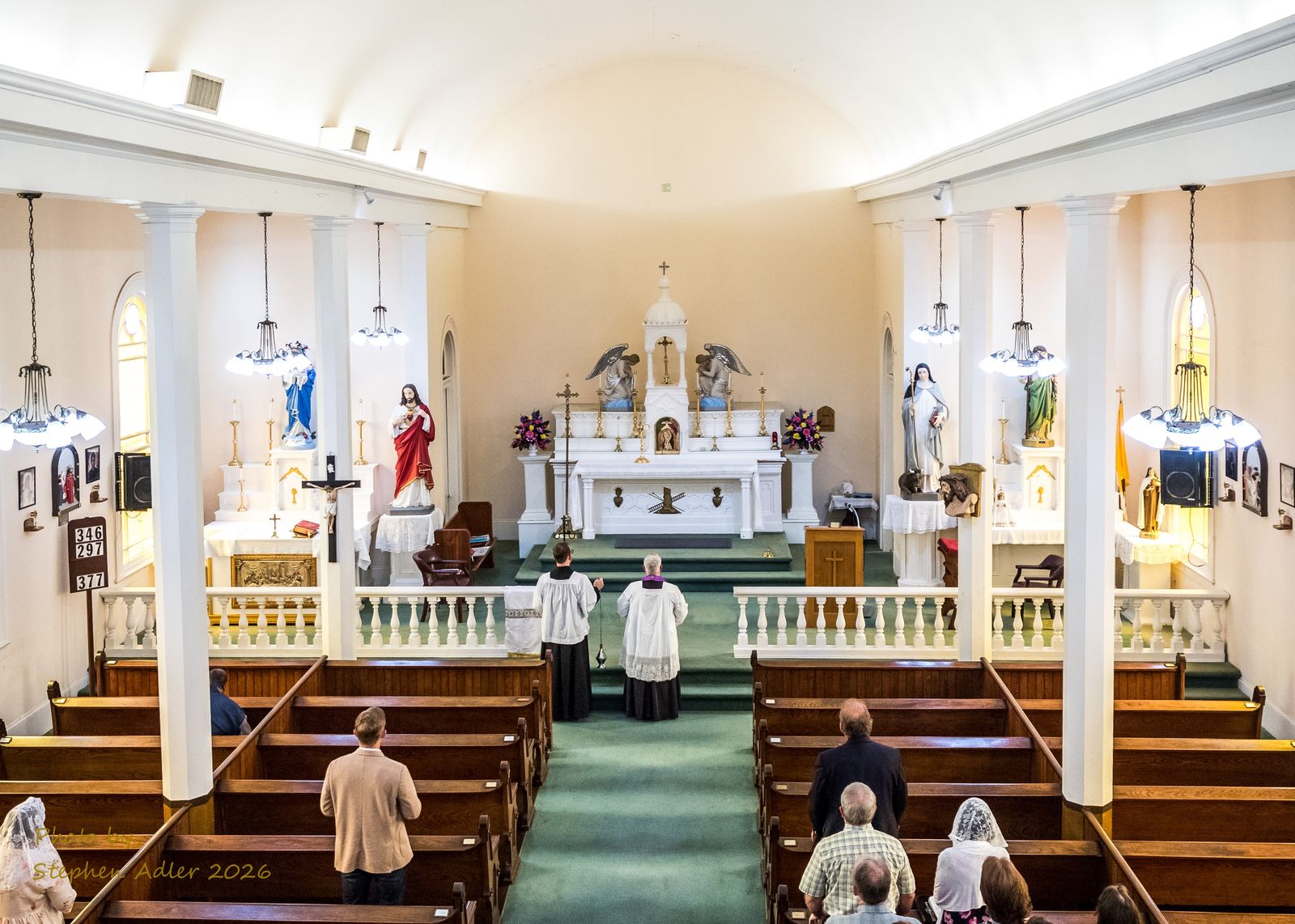 The nave of St. Bridget Catholic Church